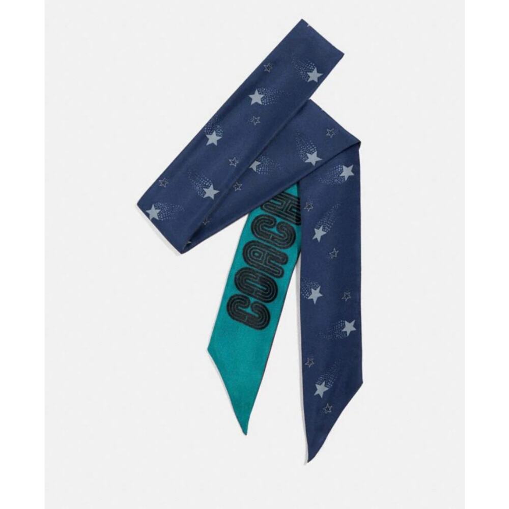 Coach Signature Magic Star Print Silk Skinny